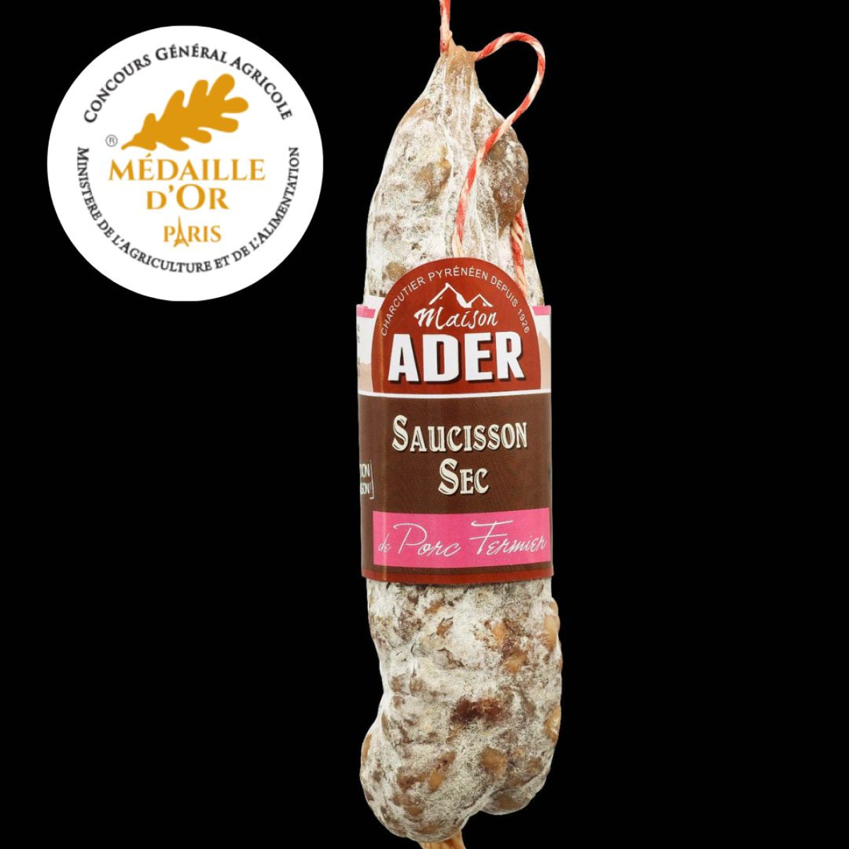 3 Saucissons de porc fermier - 3x250g - Pyrénées