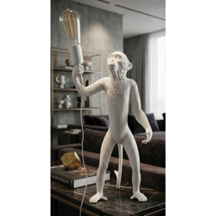 LAMPADA DA TAVOLO MONKEY BIANCO CM Ø 26X34X55