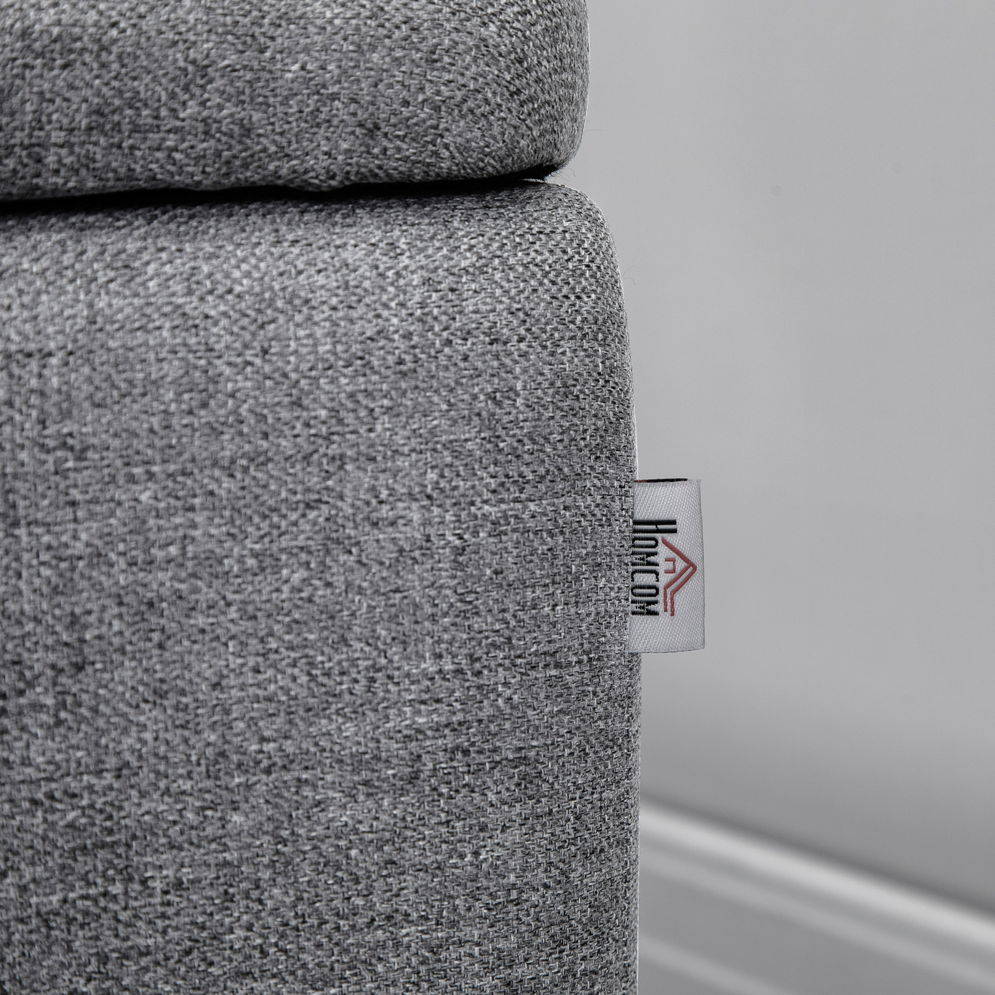 Banco de Almacenamiento Tapizado Lino con Tapa Abatible 102x40x39,5 cm Gris