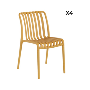 Chaise de jardin empilable plastique (lot de 4) AGATHE CHAISES