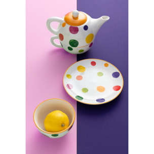 J-Line tasse + théière 'Tea For One' Ligne - porcelaine - mix - boîte cadeau