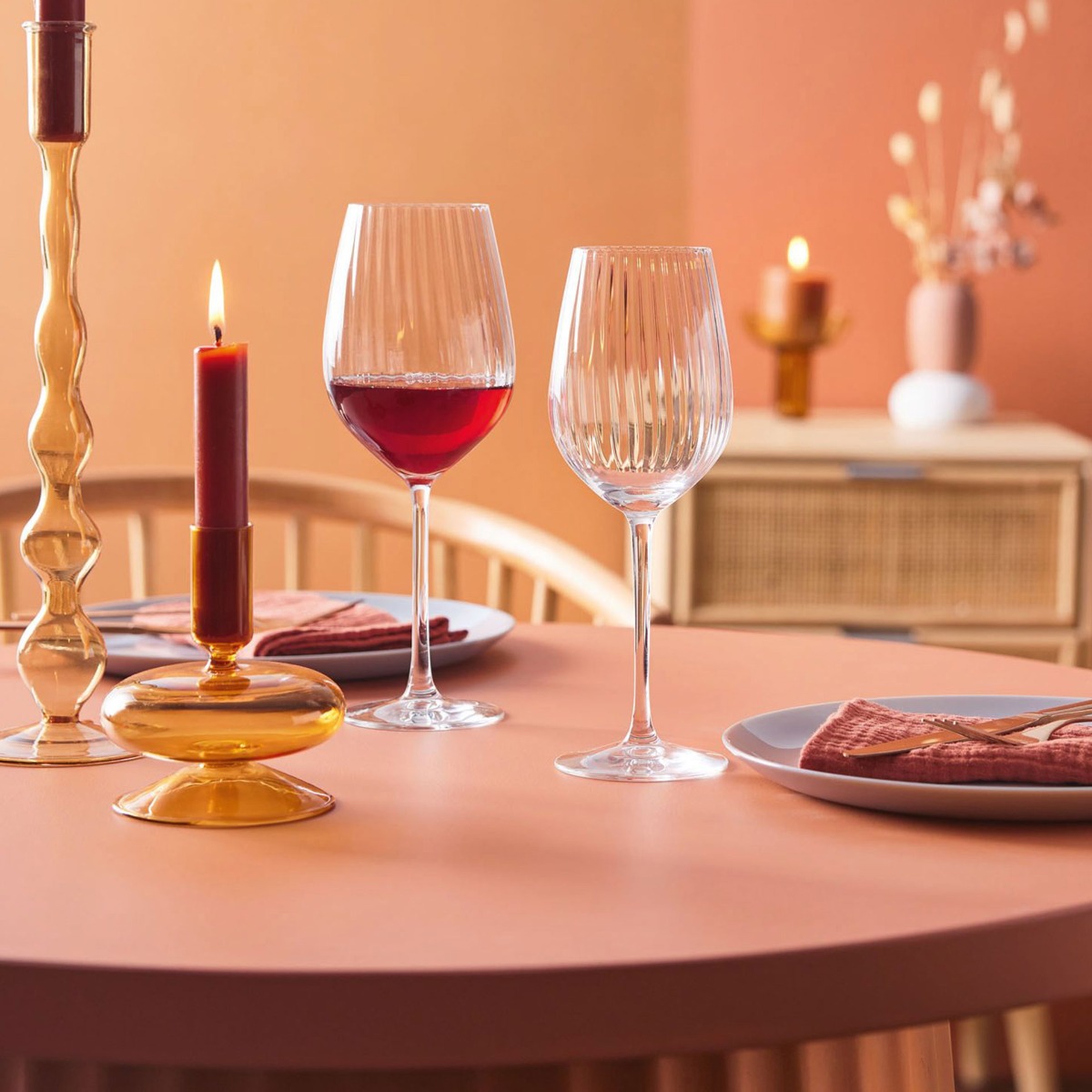 4 verres à pied 47 cl Serena Lines - Luminarc