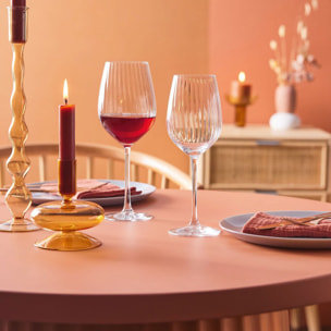 4 verres à pied 47 cl Serena Lines - Luminarc