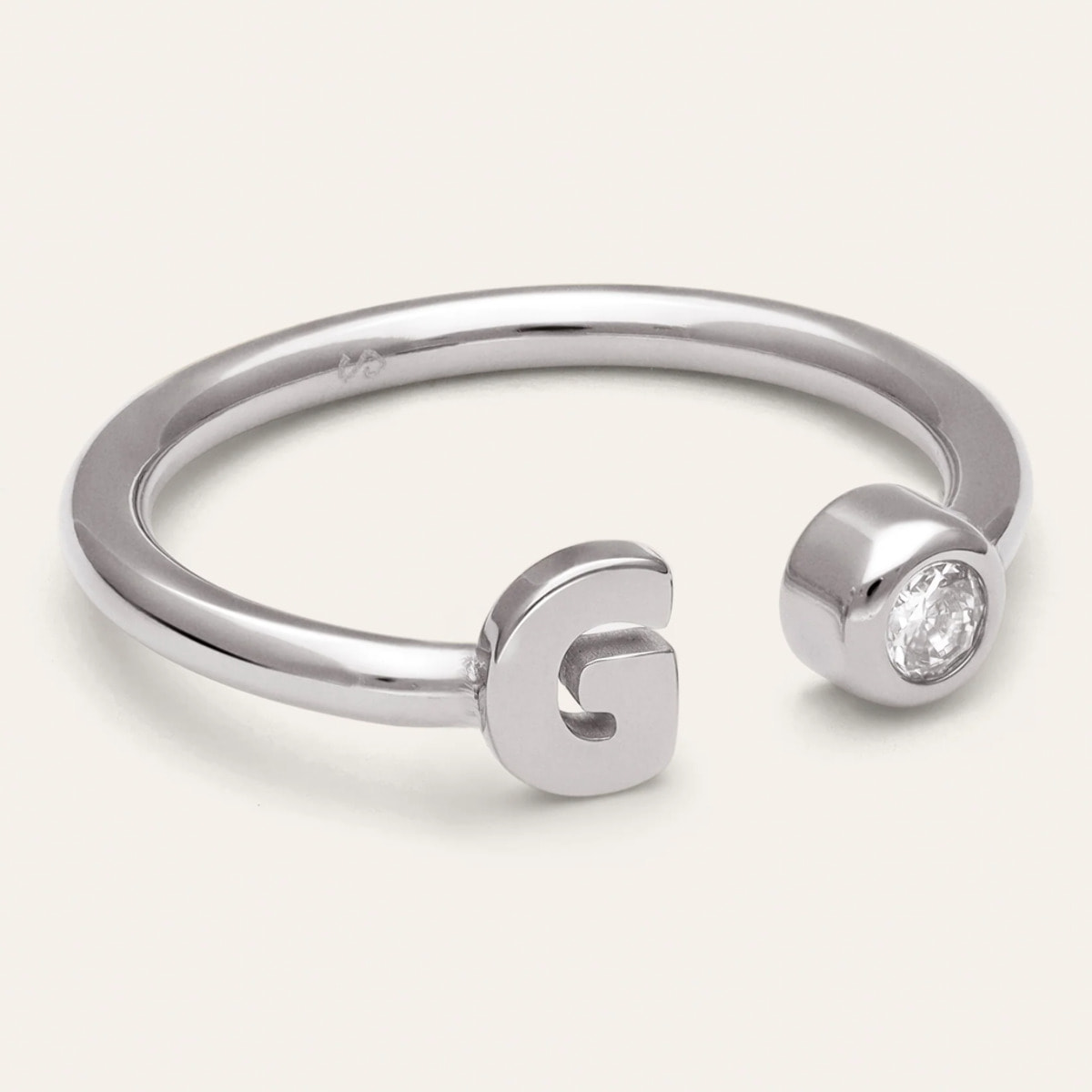 Anillo Personalizado Letter Spark Acero