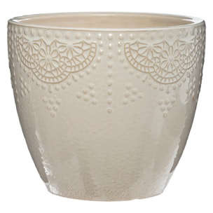 Set de 3 pots "Bijoux" blanc D20/25/30cm