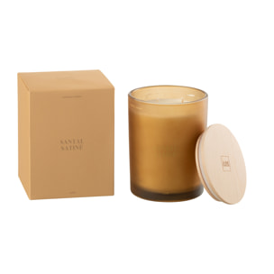 J-Line bougie parfumée Accords Essentiels - Santal Satiné - jaune - 52H