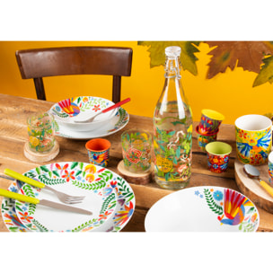 Service assiettes 12 pièces Excelsa – Fiesta, Porcelaine Multicolore