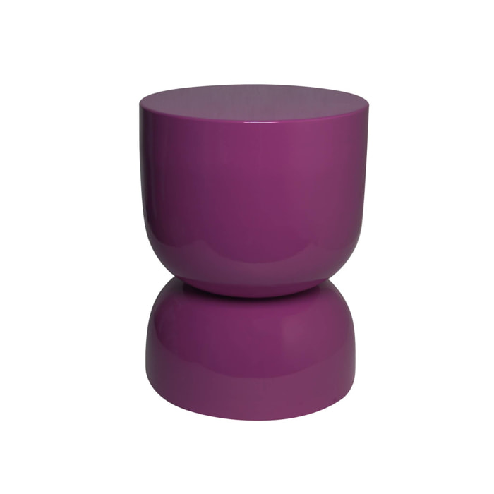 Table d'appoint. bout de canapé. table de chevet en métal effet glassy violet Madi Ø32 x H 42cm