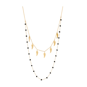 Collar de Onix acabado en oro amarillo de 18k