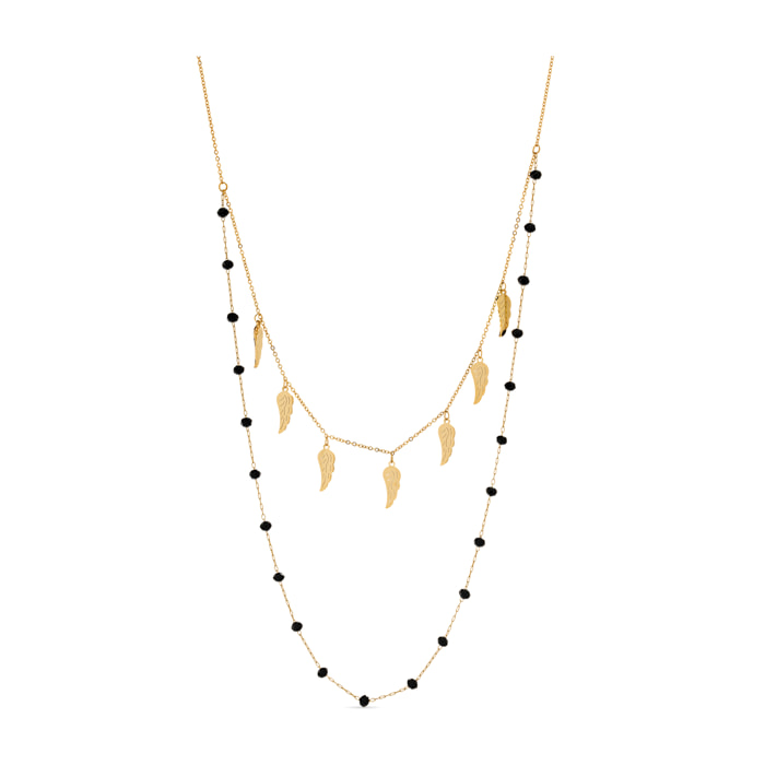 Collar de Onix acabado en oro amarillo de 18k