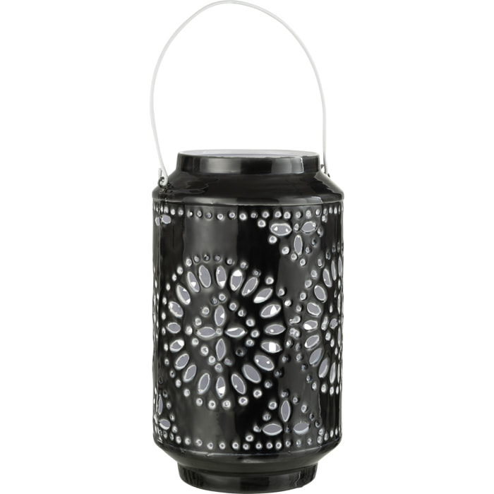 J-Line lanterne Haute Perforé - fer - noir