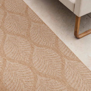 Tapis exterieur kilim nature floral, structure authentique, feka