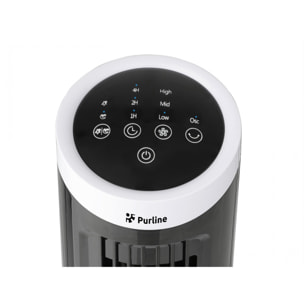 Ventilateur tour compact rotatif noir
