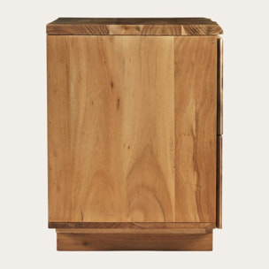 Table de chevet Livenza -bois massif d'acacia-couleur acacia 55 x 60 x 45 cm