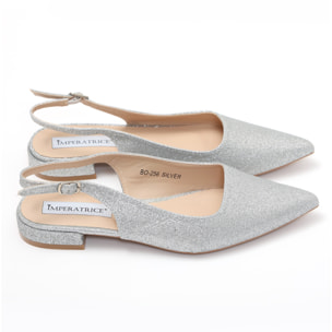 Ballerine slingback in simil pelle brillantinate