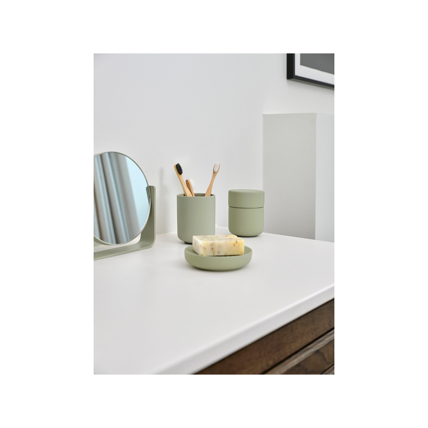 Miroir de table avec grossissement 5 x Ume Gris clair