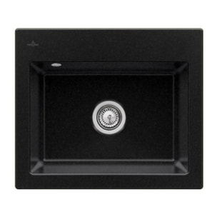 Evier Subway 60 S 60 x 51cm sans egouttoir Chromite CeramicPlus avec vidage automatique