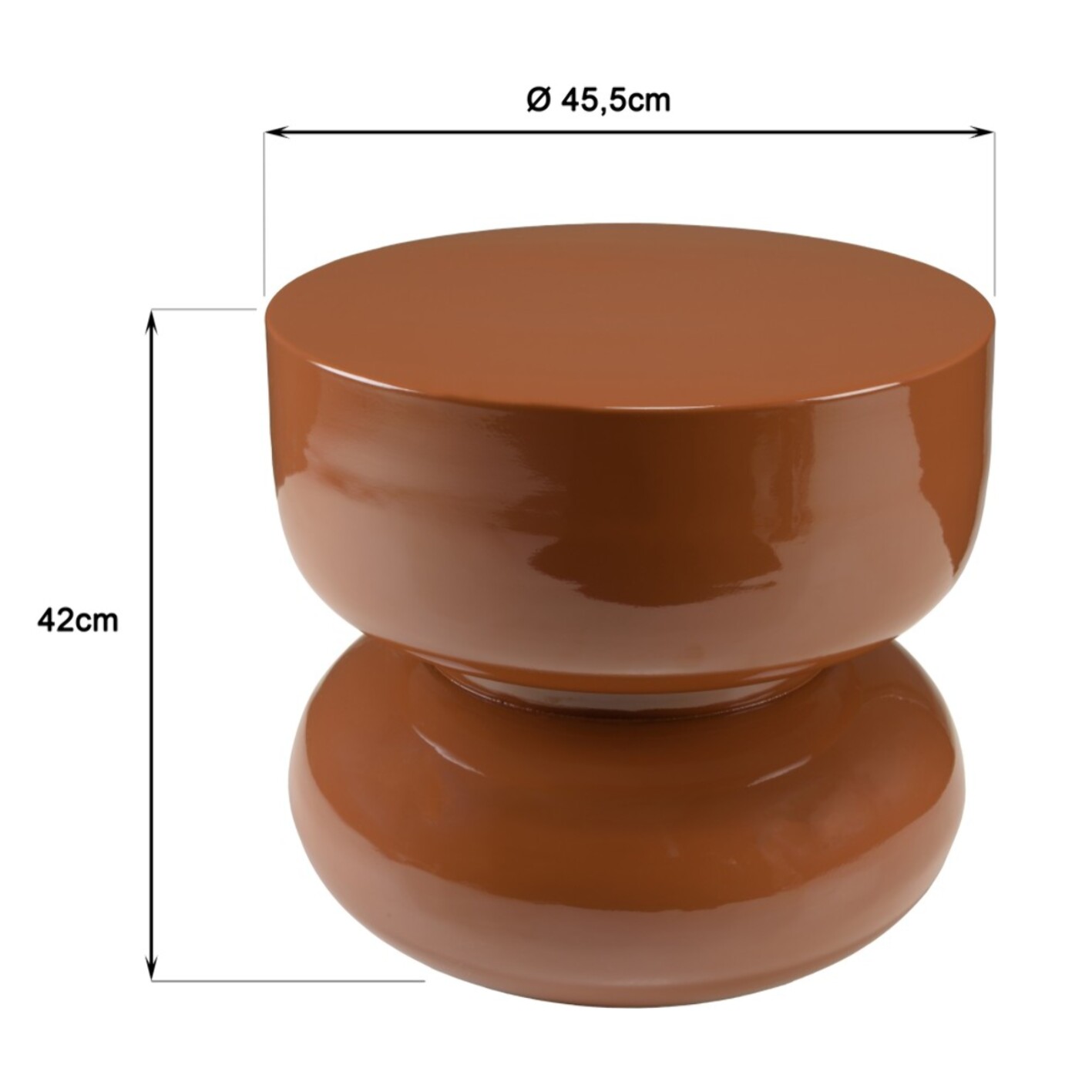 HORTENSE - Table d'appoint design en fer couleur brun