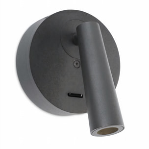 LEDS·C4 Luz de lectura gamma mix&match round led 2.2w 2700k gris urbano 137lm