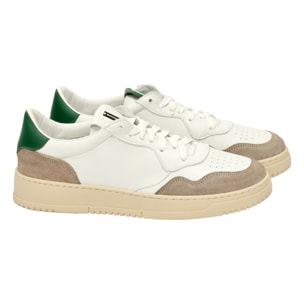 Sneakers in pelle con inserti in camoscio