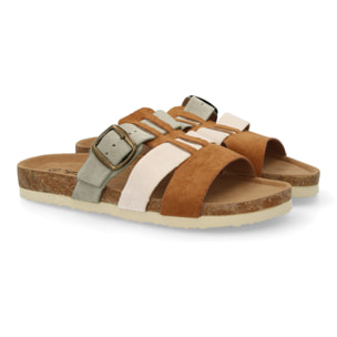 Sandalia Mujer cómoda con tiras y hebilla