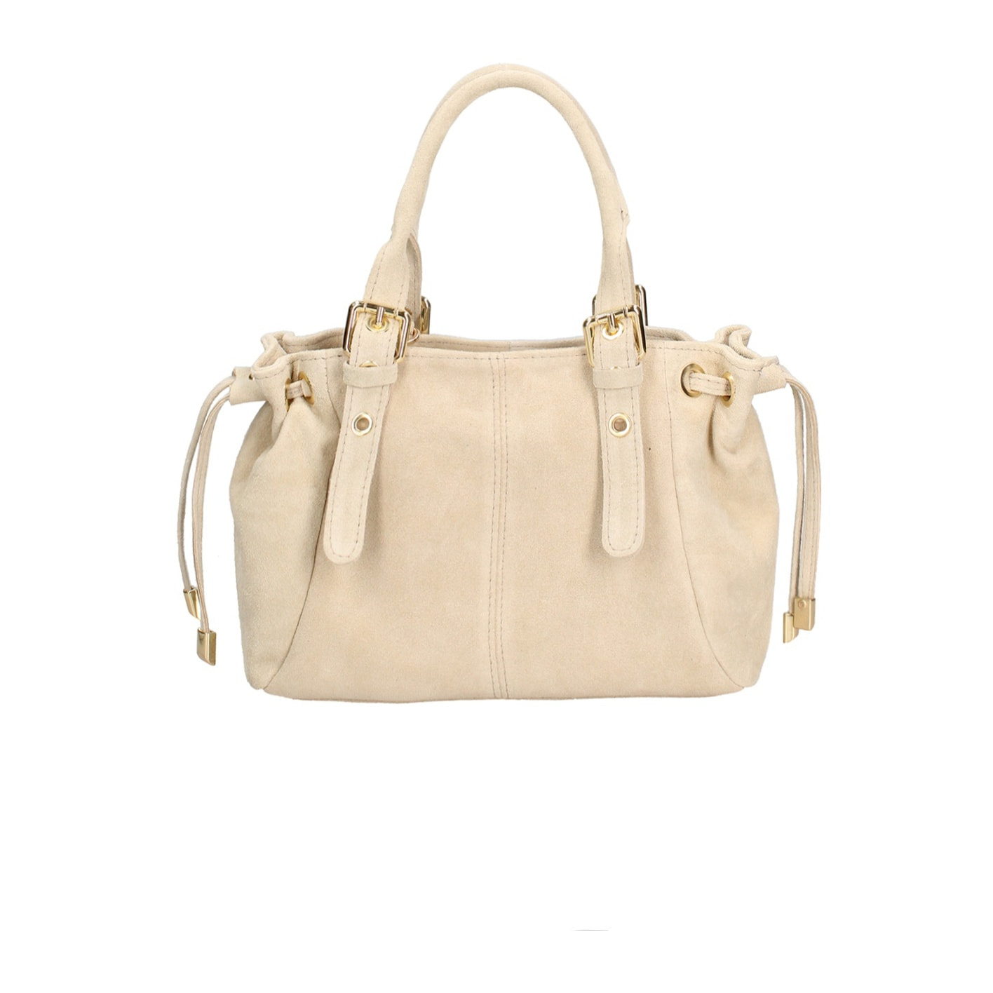 Borsa a mano da donna Made in Italy - Modello Elara Nova - Pelle scamosciata - 14.0 x 8.0 x 25.0 cm