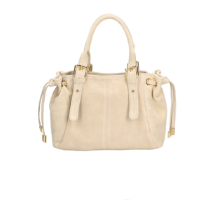 Borsa a mano da donna Made in Italy - Modello Elara Nova - Pelle scamosciata - 14.0 x 8.0 x 25.0 cm