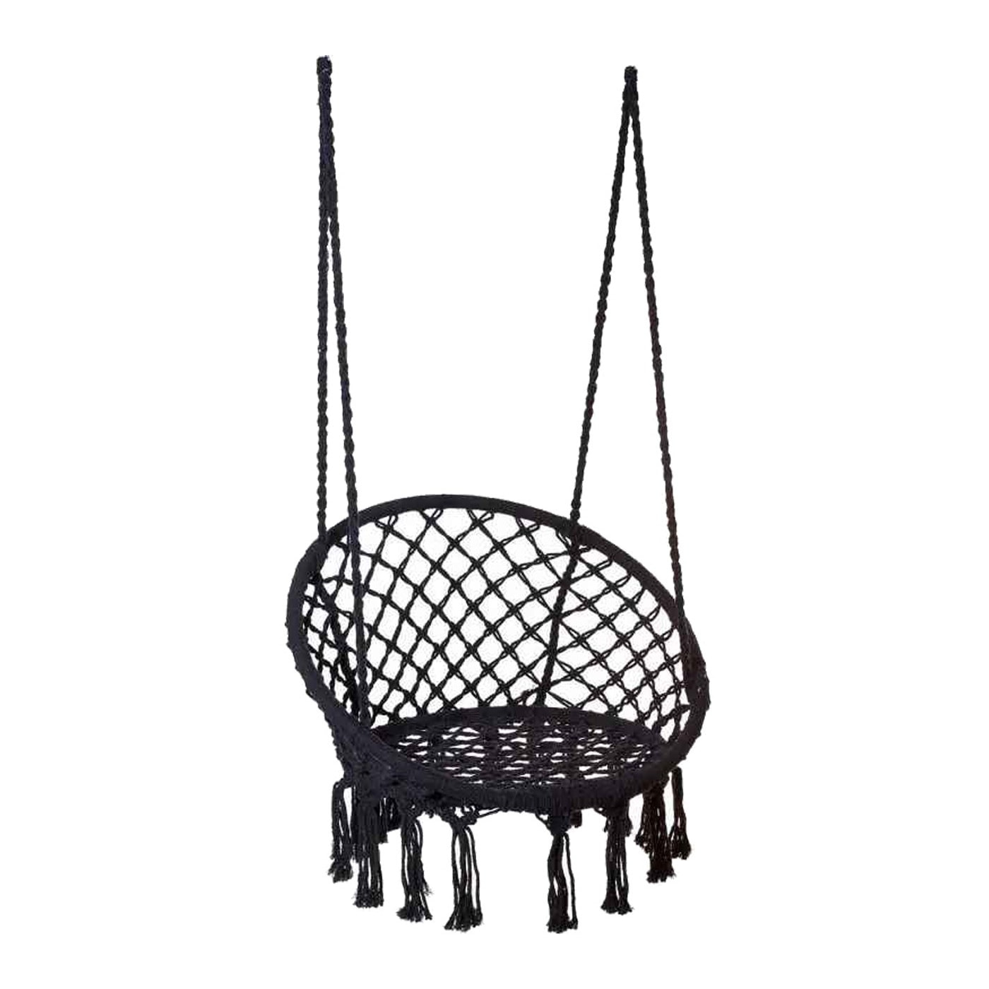 Silla colgante carrey negra 80cm