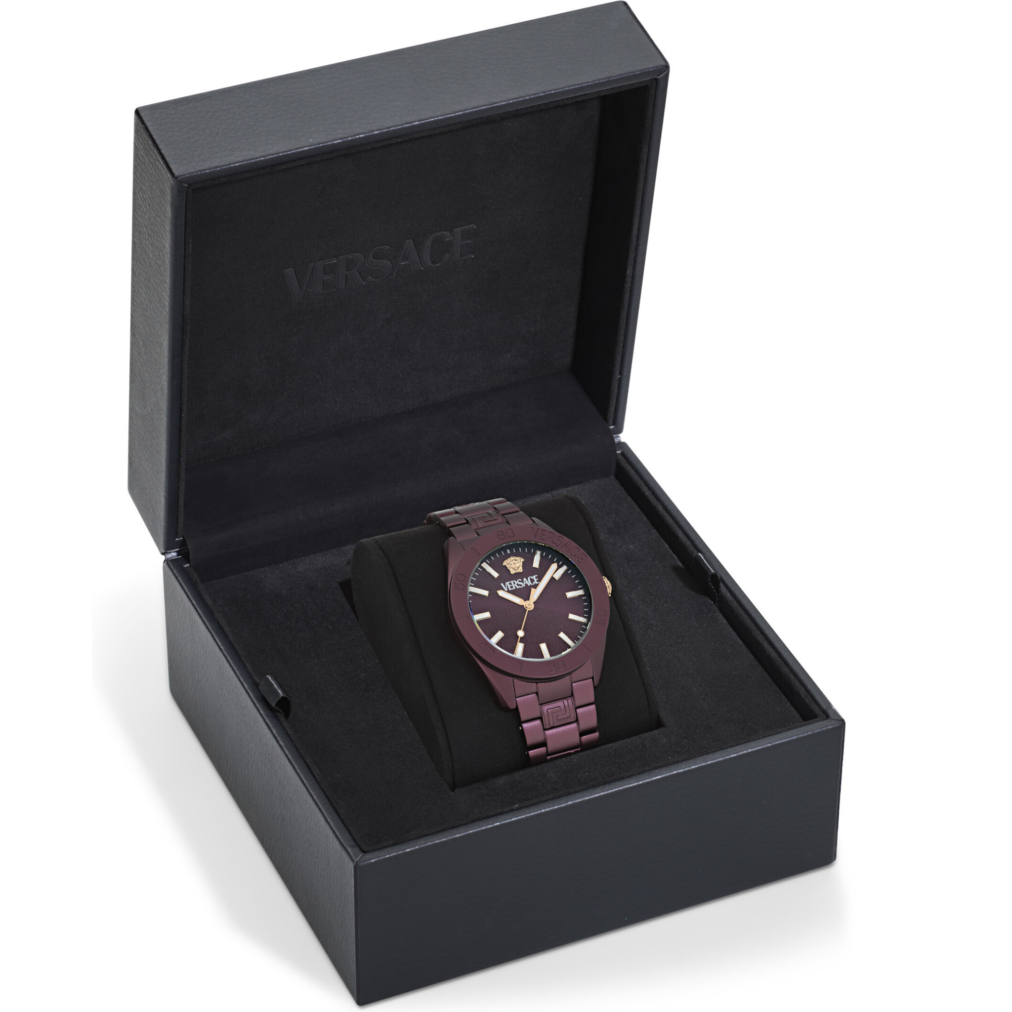 Versace Reloj Analógico De Cuarzo V-Dome Alluminium.timeles