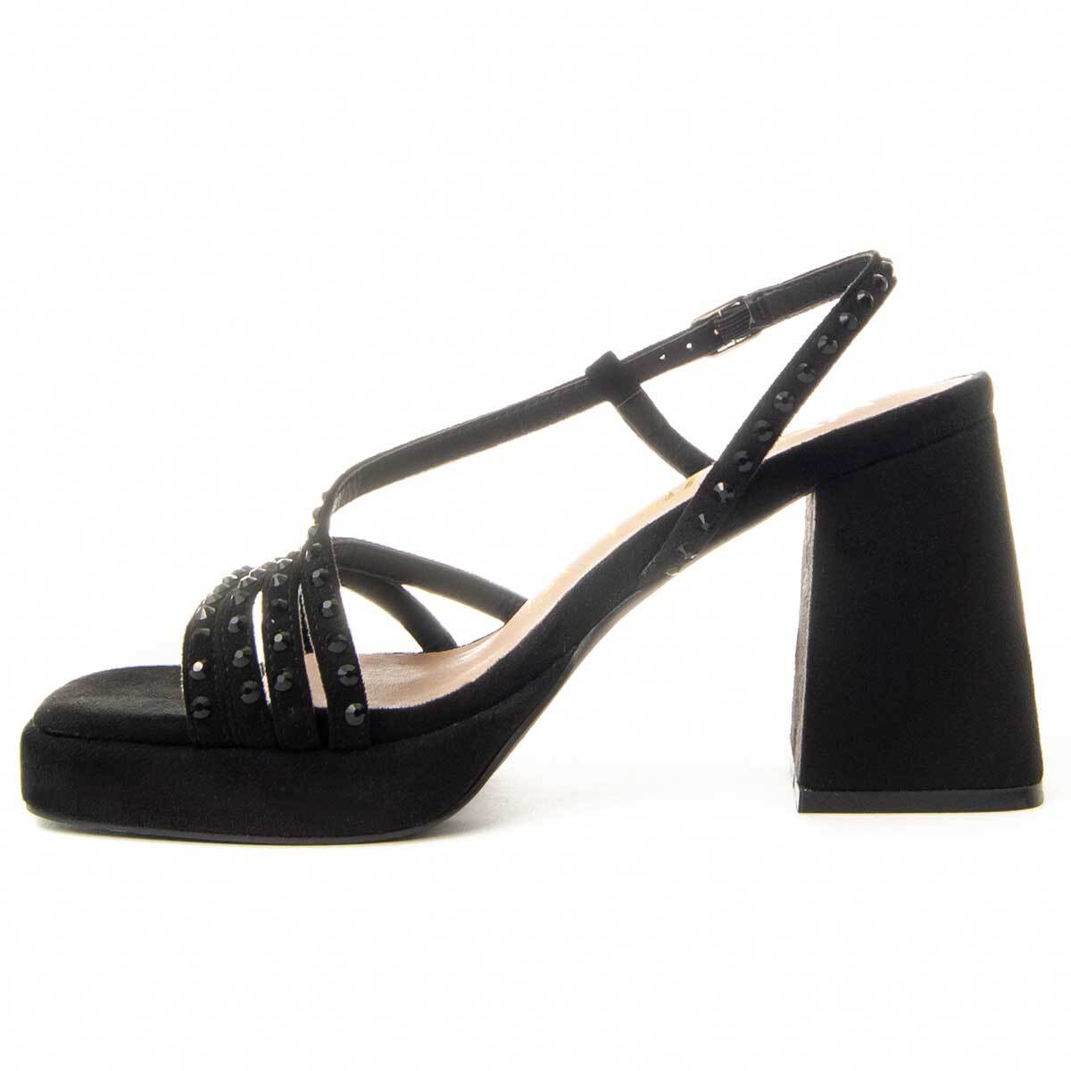 Sandalias De Tacón - Negro - Altura: 10 cm