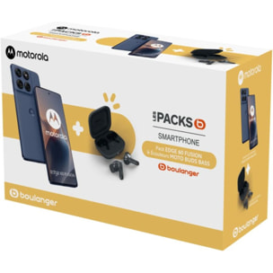 Smartphone MOTOROLA Pack Edge 60 Fusion 256Go + Buds 25 Noir