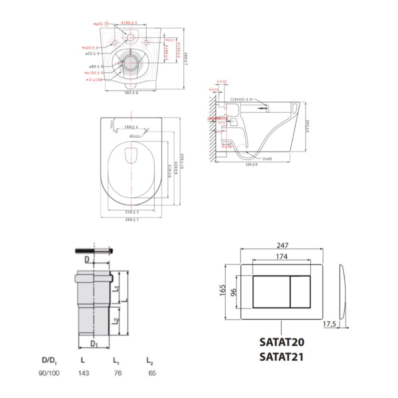 Pack WC bâti ECO 2L Swiss Aqua Technologies + WC suspendu sans bride Swiss Aqua Technologies + plaque blanche (STESTBRWT01-FR)