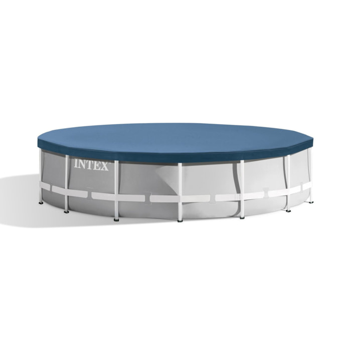 Intex Piscina Prisma Frame rotonda con Pompa Filtro, Scaletta e Teli, 427x107 cm