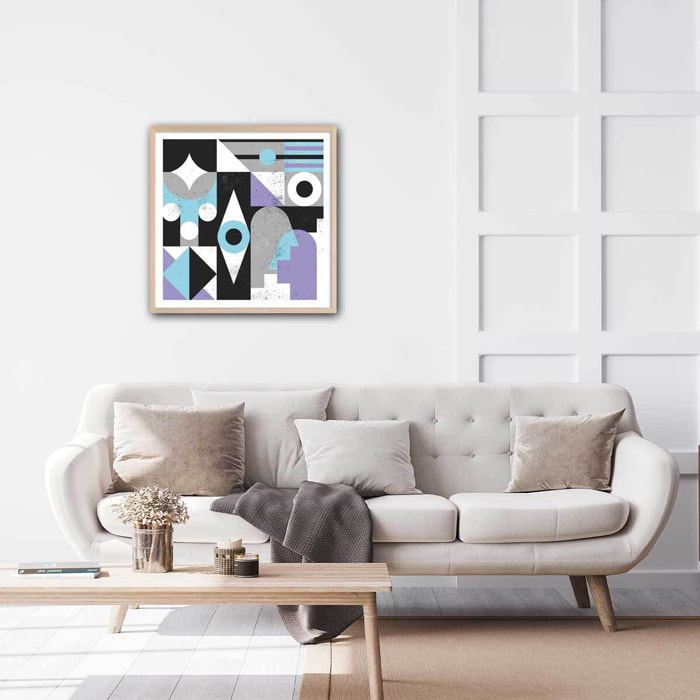 Affiche Oeil conceptuel Affiche + cadre en bois - Chêne