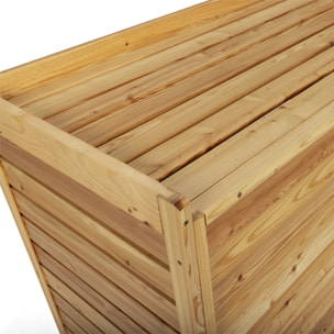 Cache clim extérieur en bois