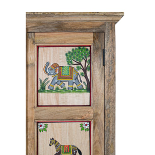 Armario de Madera de Mango 92 Cm Estilo Étnico Colonial