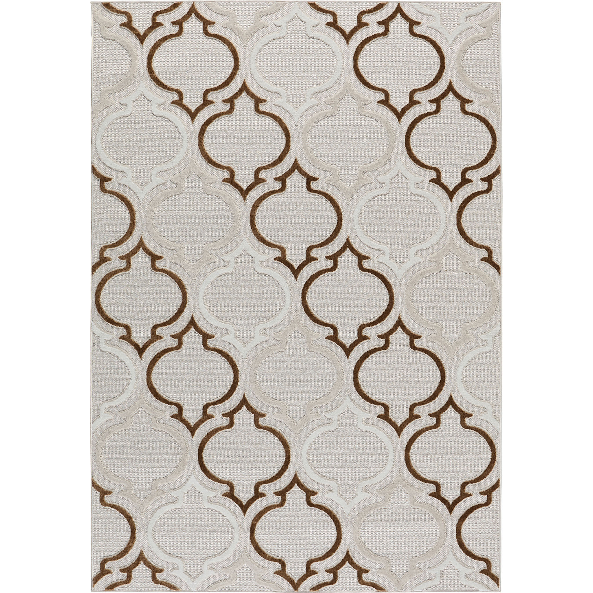 Tapis Loopin 329 beige - Motif en relief - Indoor & Outdoor