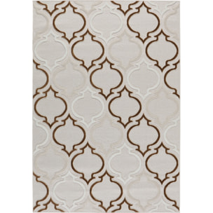 Tapis Loopin 329 beige - Motif en relief - Indoor & Outdoor