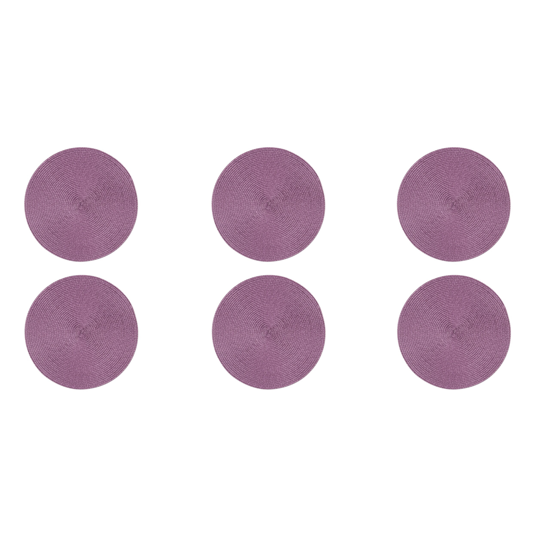 Set 6 tovagliette tonde Excelsa – Round, Polipropilene Viola