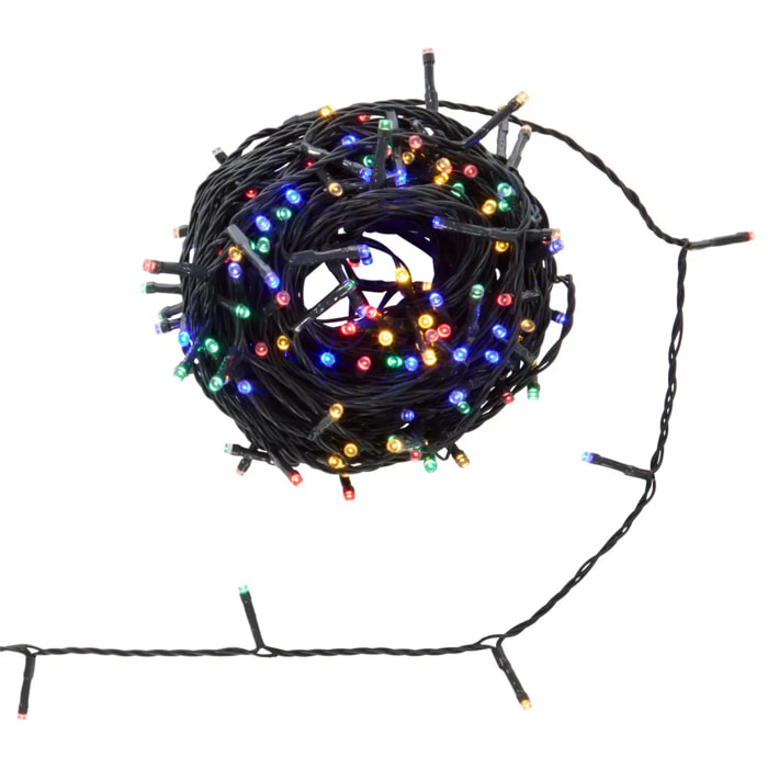 Guirlande lumineuse d'extérieur 20 m 200 LED multicolore 8 fonctions solaire