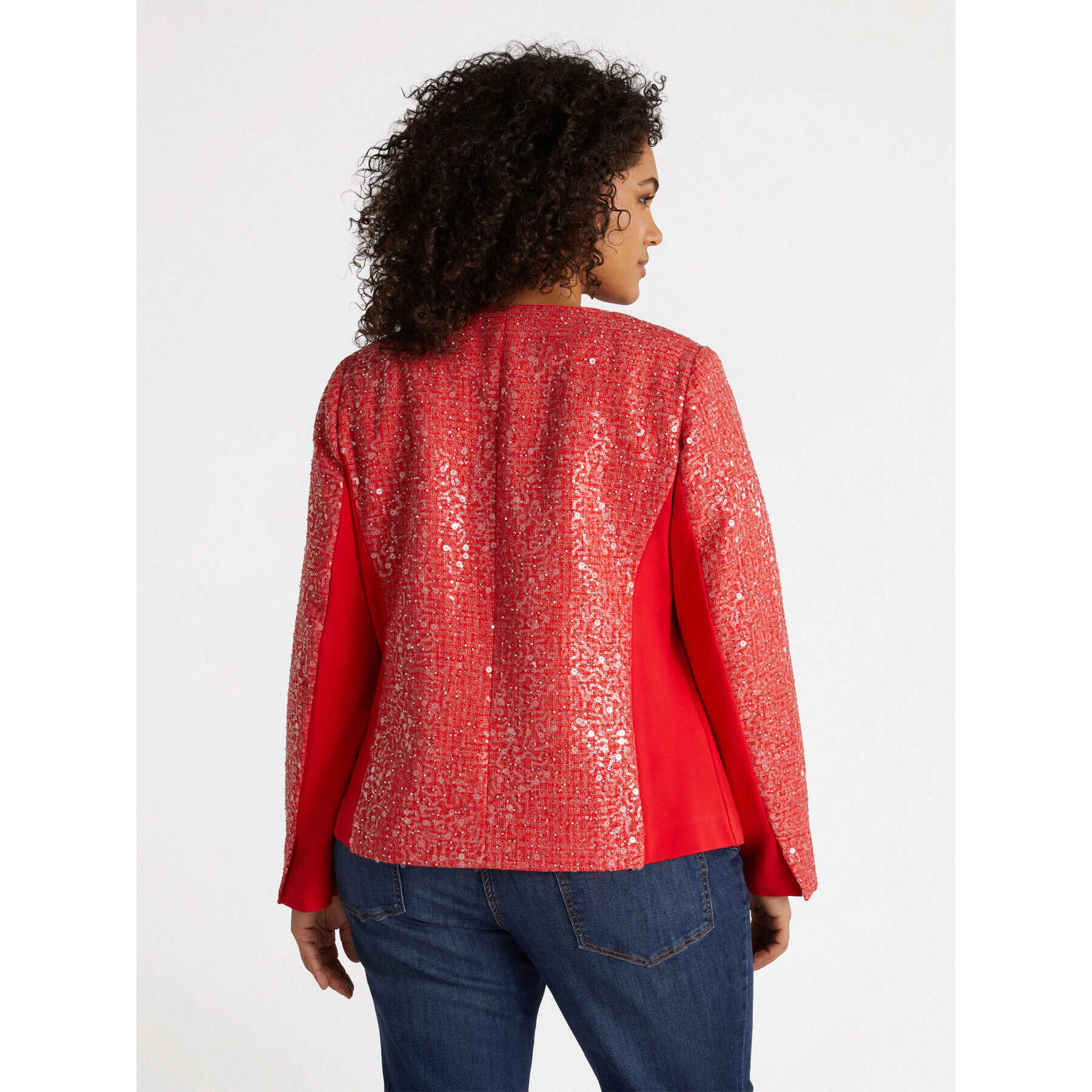 Fiorella Rubino - Chaqueta de tejido de lúrex - Rojo
