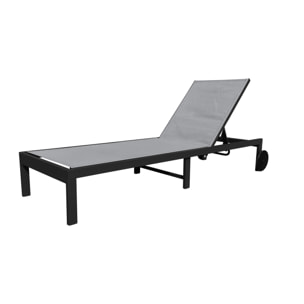 Tumbona – Aluminio y textilene gris