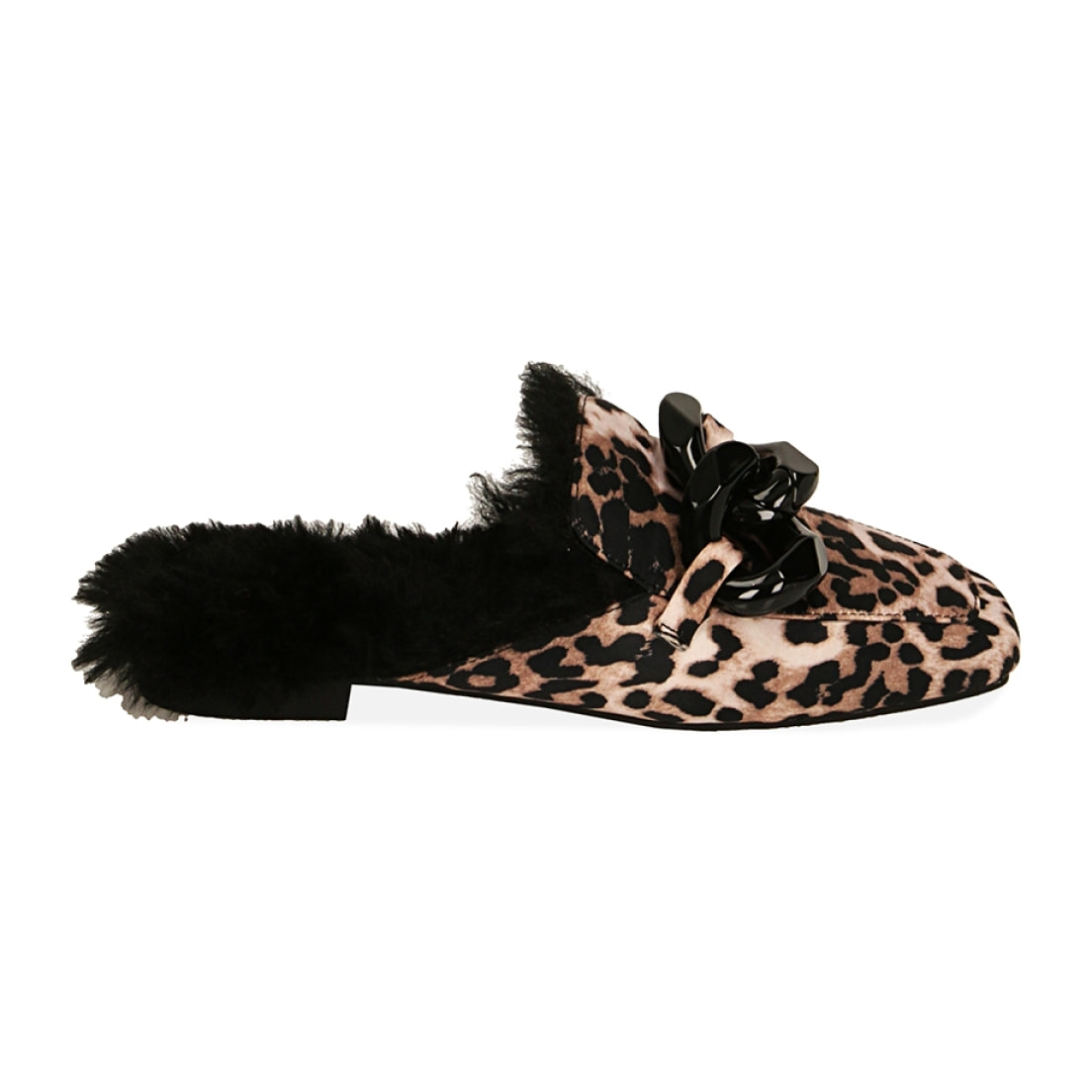 Sabot de leopardo en raso