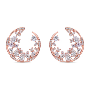 Pendientes Elhan acabado oro rosa 18k