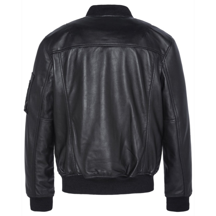 LCQUEENSLEATHER BOMBER JACKETSchott NYC P/EBLACK