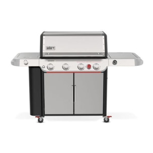 Barbecue gaz WEBER Genesis SP-435 4 brûleurs réchaud latéral thermomètre digital sur chariot, 86x48 cm