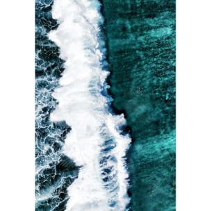 Tableau de mer vague verte  Tableau plexiglas