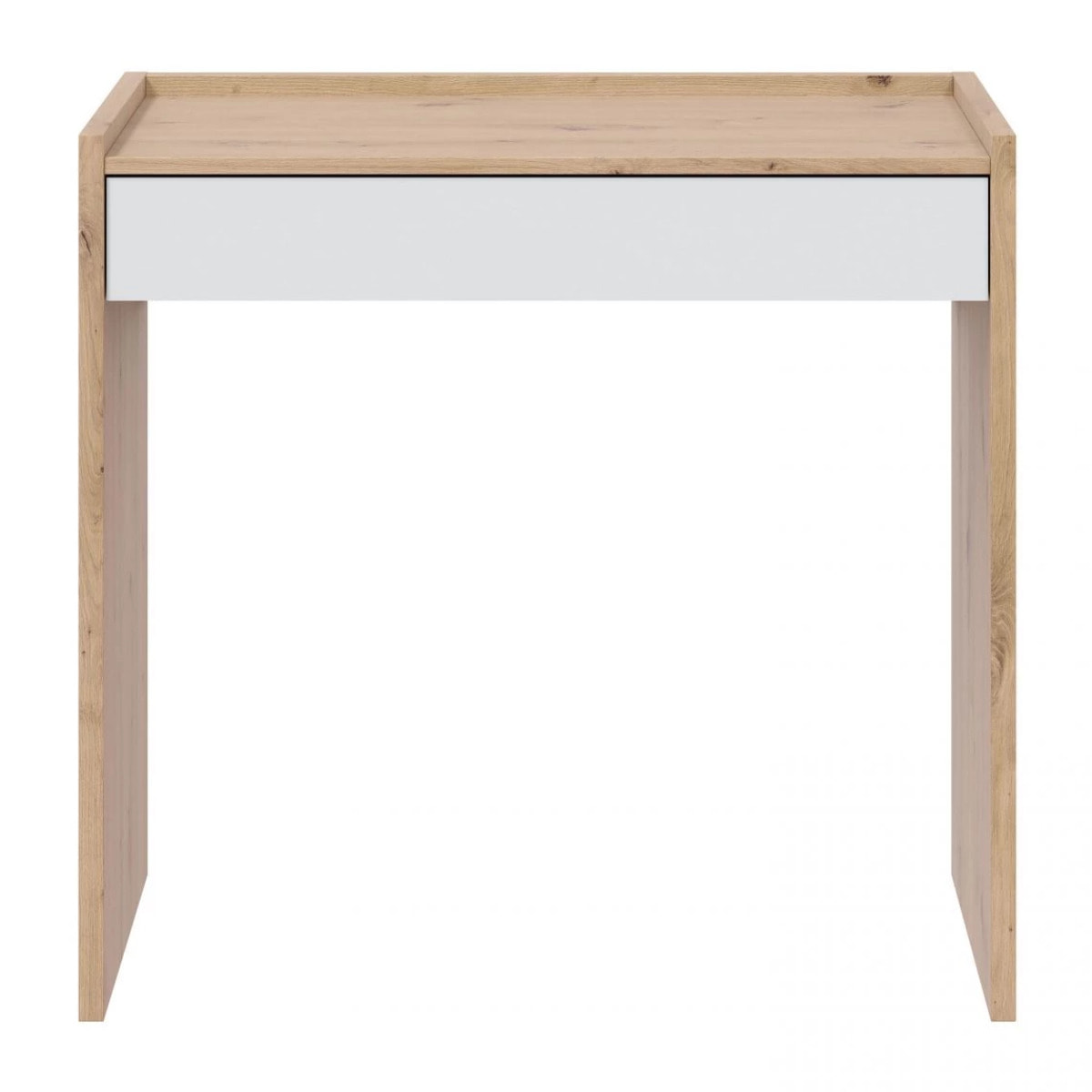 Mesa de escritorio Noa Blanco Artik (Blanco Mate) - Roble Nodi