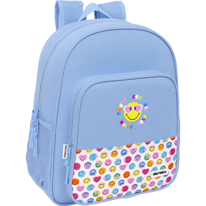 Mochila junior adapt.carro reciclado smiley world "joyful"