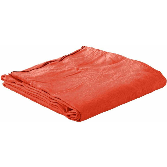 Draps plat Lin lave Orange